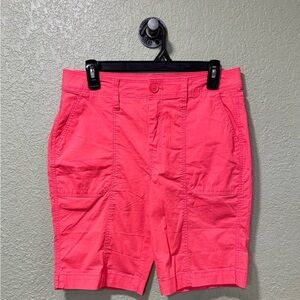 Chico's Bold Pink Cargo Shorts